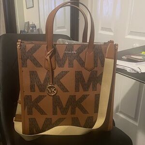 Michael Kors Brown and Cream Logo Tote